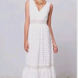 Anthropologie Leifnotes eyelet maxi dress